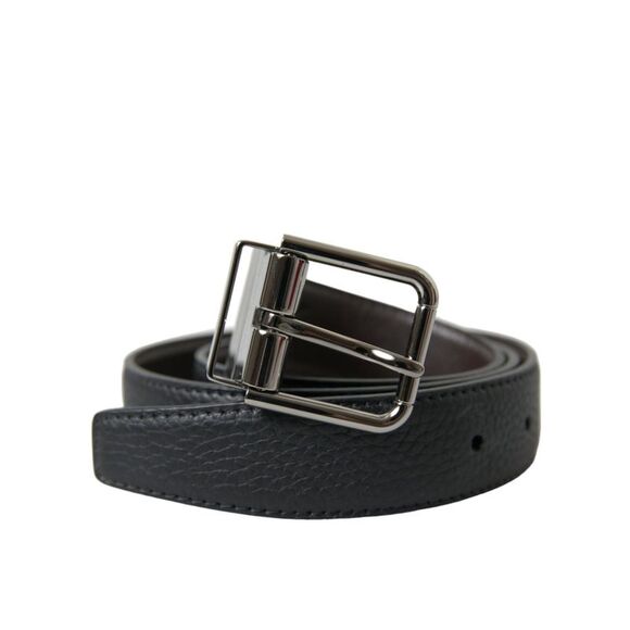 Dolce & Gabbana Black Brown Leather Metal Buckle Reversible Belt main image 0